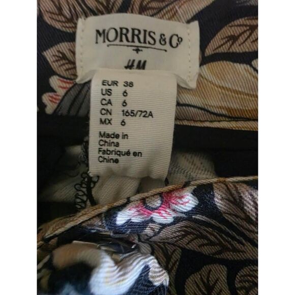 Morris & Co. x H&M Women’s Floral Pants Size 6 Arts & Crafts Inspired Print - Picture 10 of 11